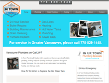 Tablet Screenshot of inurtownplumbing.ca